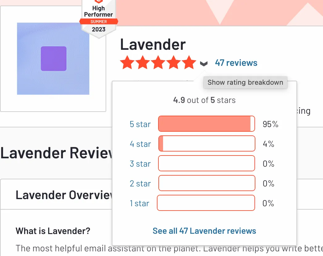 Lavender is an AI-powered sales email tool that enhances personalization with recommendations and optimization features.