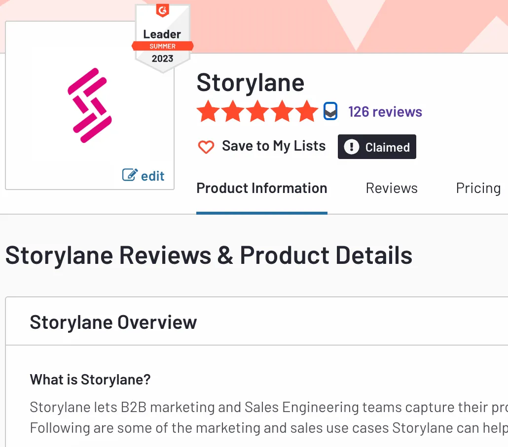 Storylane empowers marketing and sales teams to create and share interactive product demos within 10 minutes!