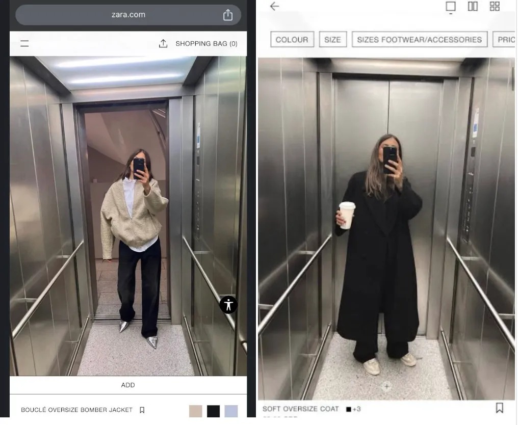 Zara's UGC content