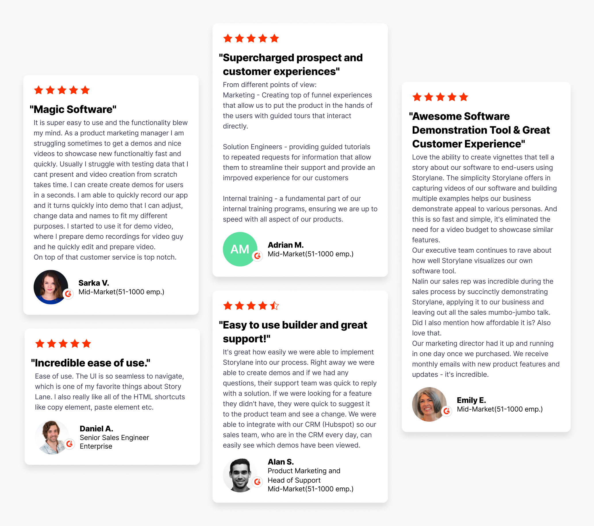 G2 review of Storylane