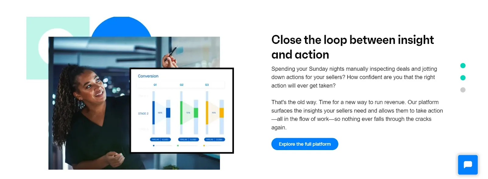 a screenshot of Clari’s landing page