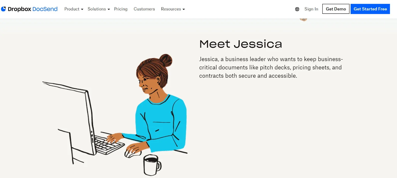 A screenshot of DocSend’s How it Works page