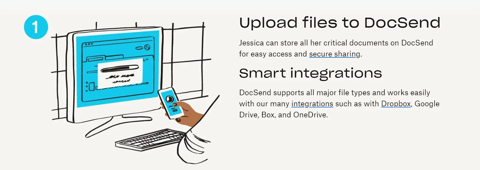 A screenshot of DocSend’s How it Works page