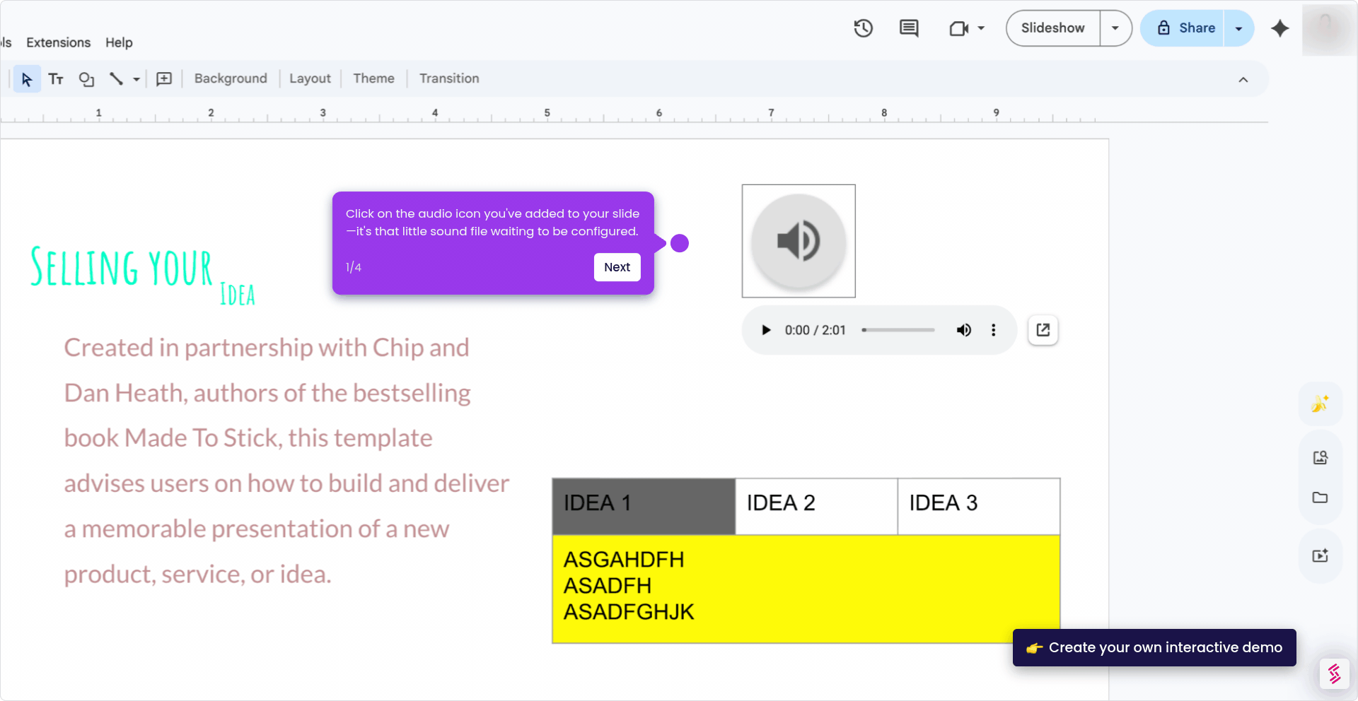 Add Background Music to Google Slides