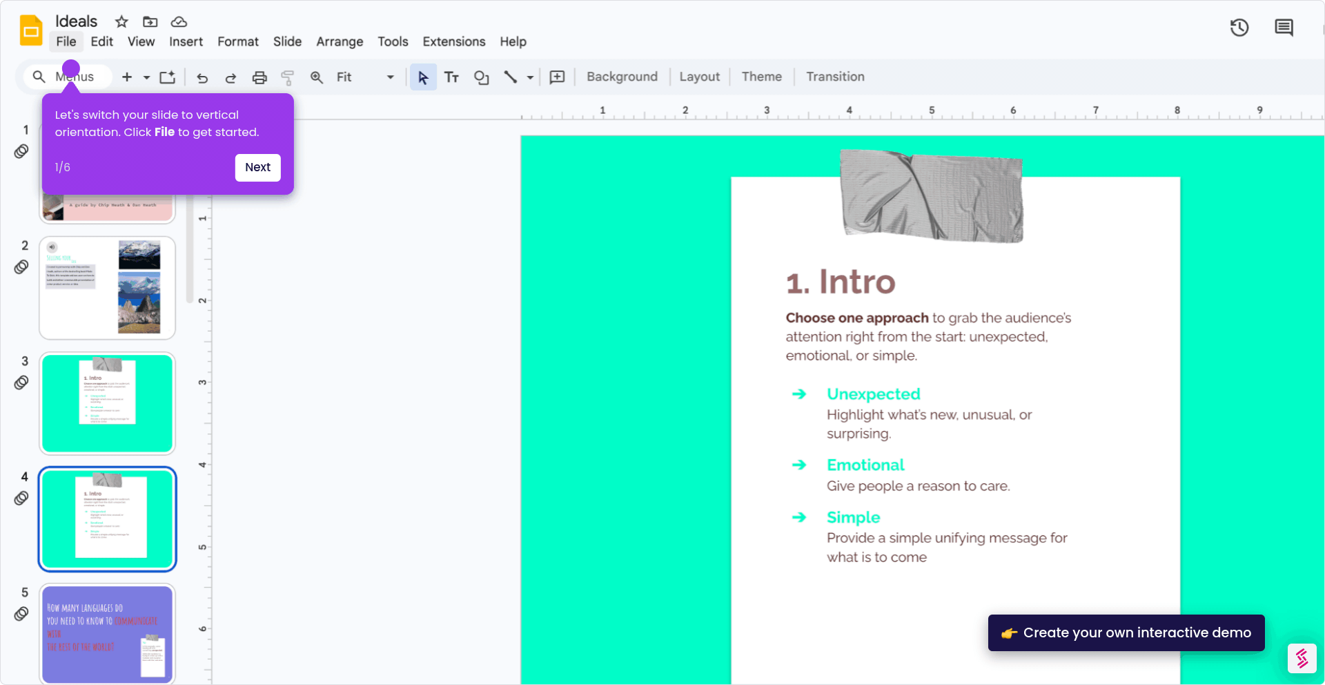 How to Make Google Slides Vertical