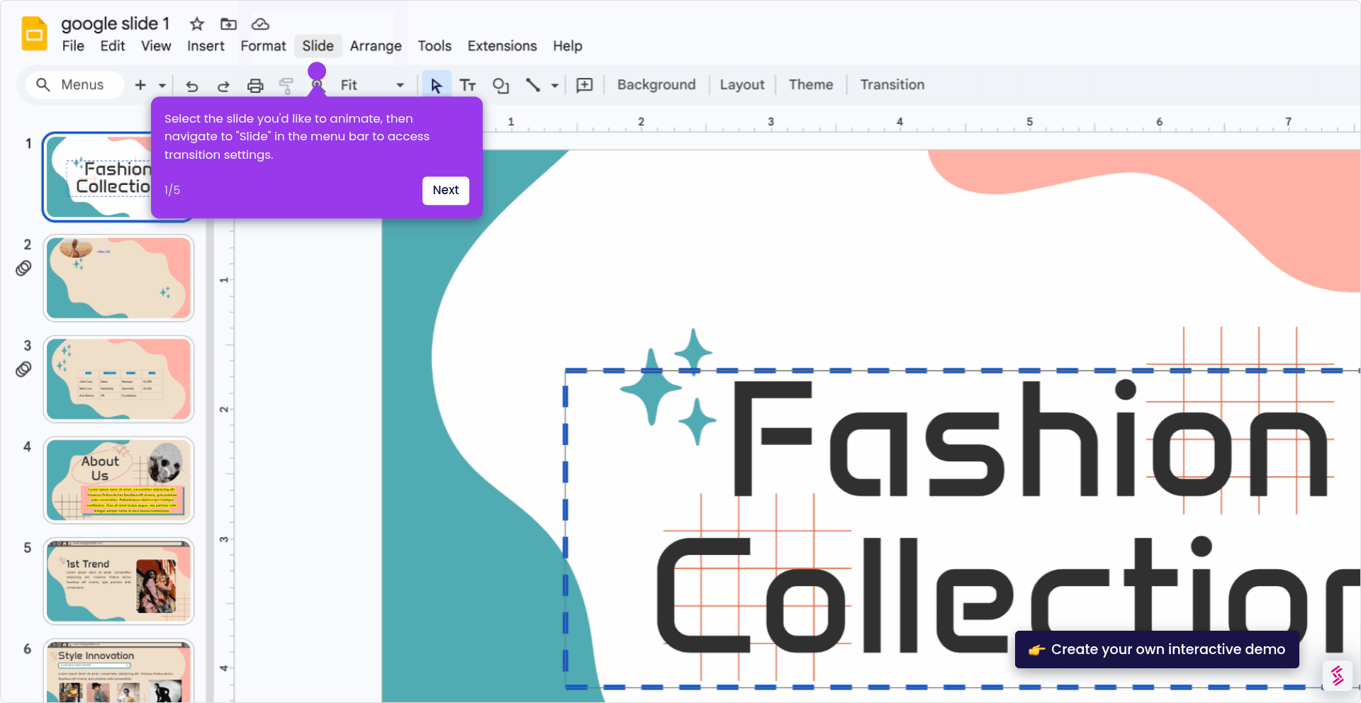 How to Add Transitions in Google Slides