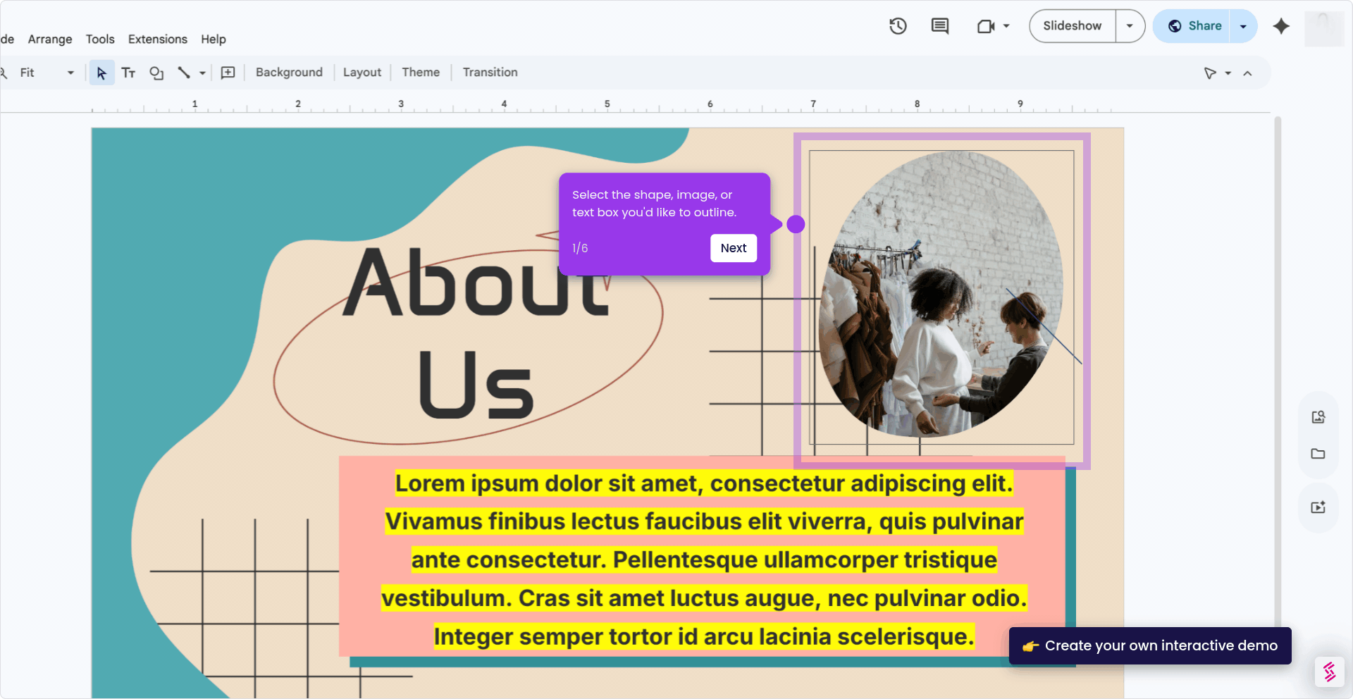 How to Add an Outline in Google Slides