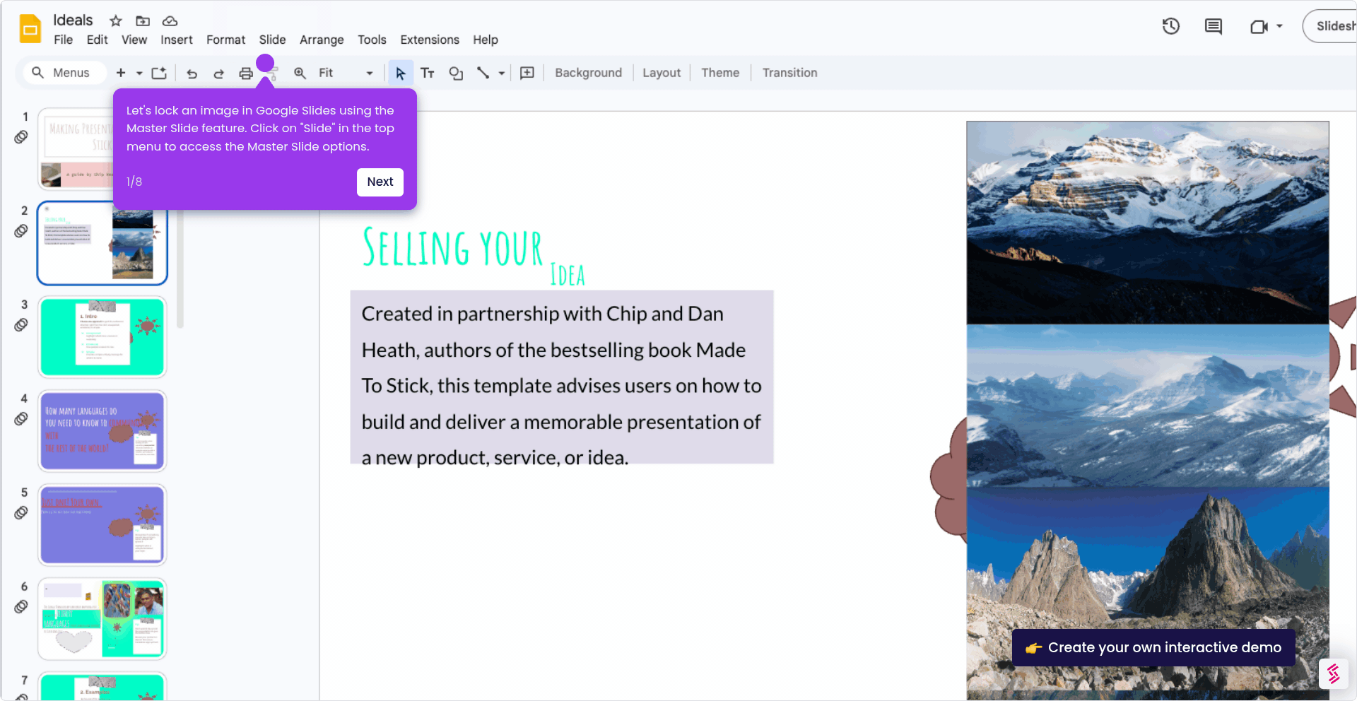How to Lock an Image in Google Slides
