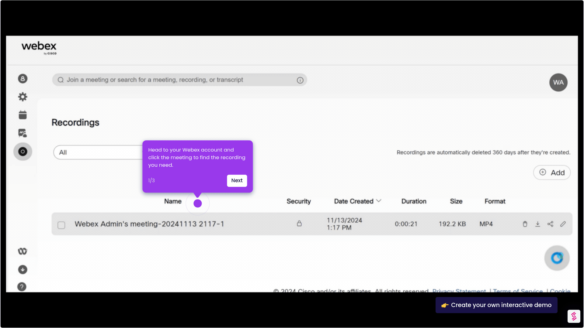 How to Get a Transcript from Webex Recording