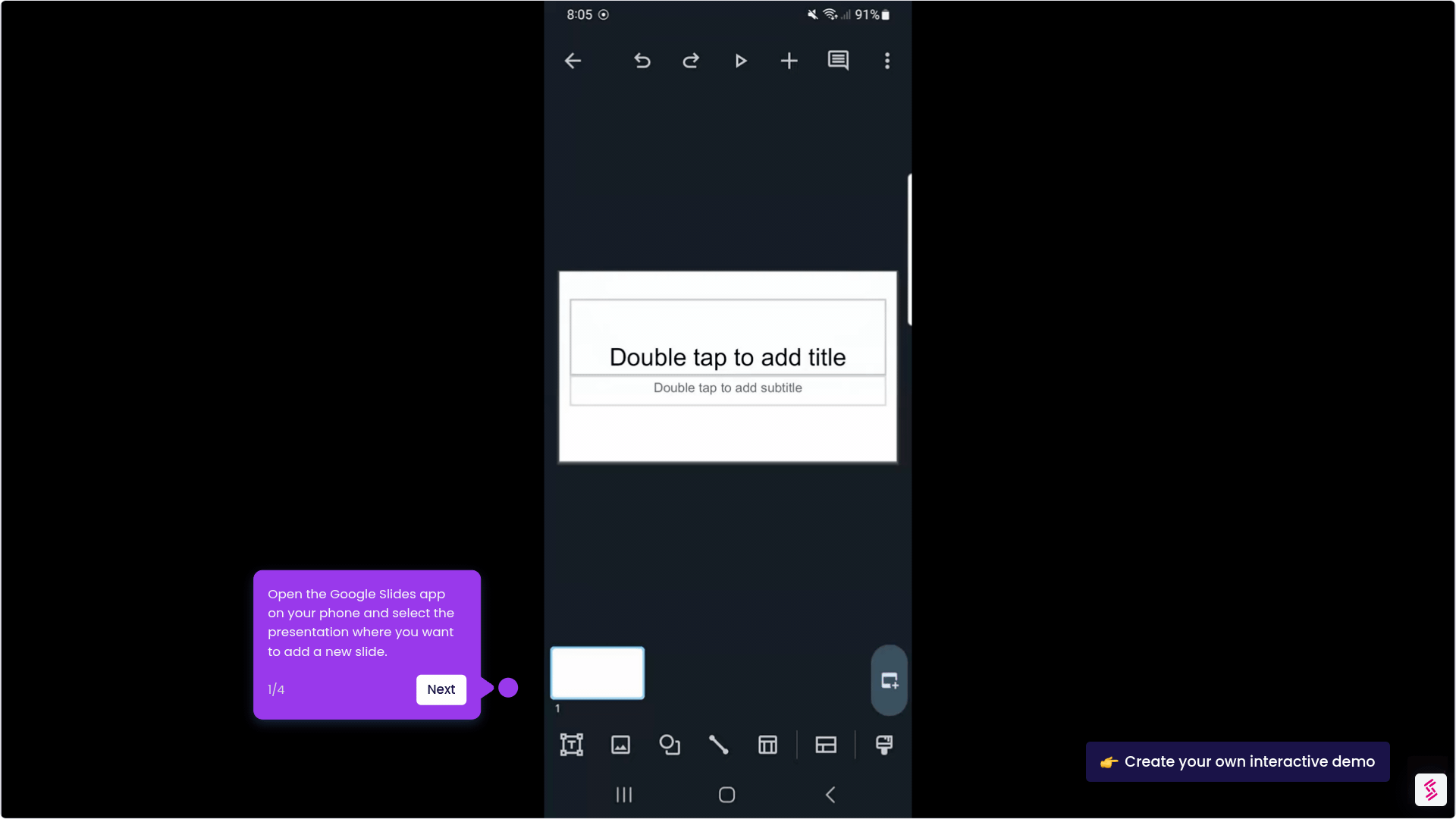 Add a Slide in Google Slides on Mobile