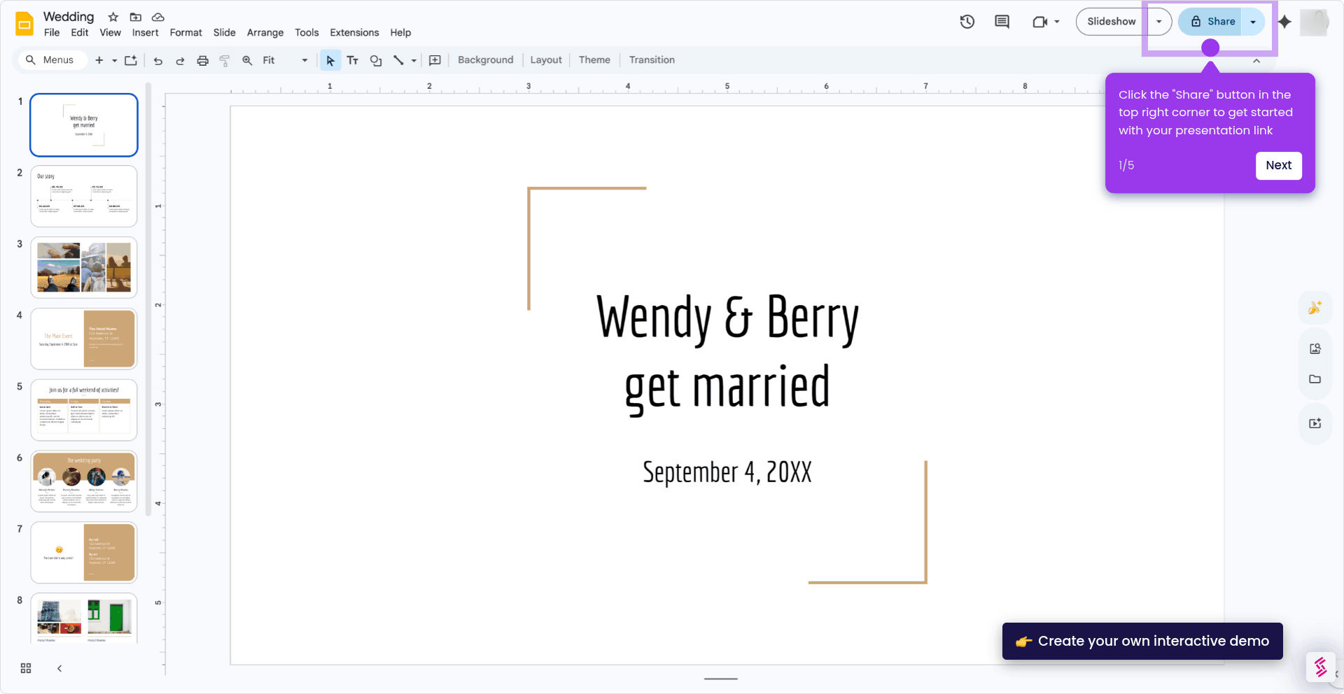 Create a Bitly Short Link for Google Slides