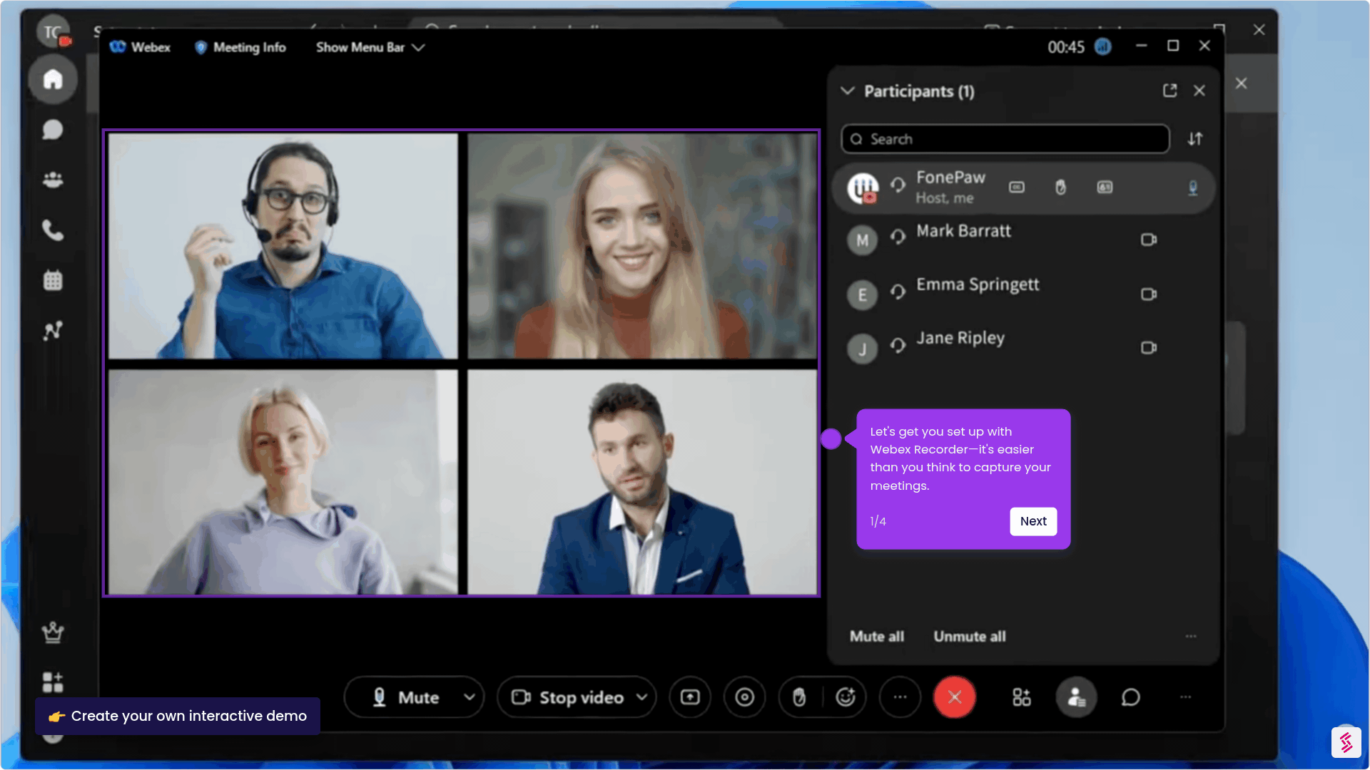 How to Record a Meeting with Webex Recorder
