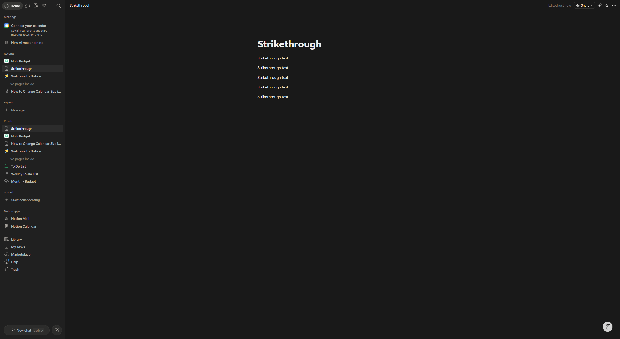 How to Strikethrough Text in Notion