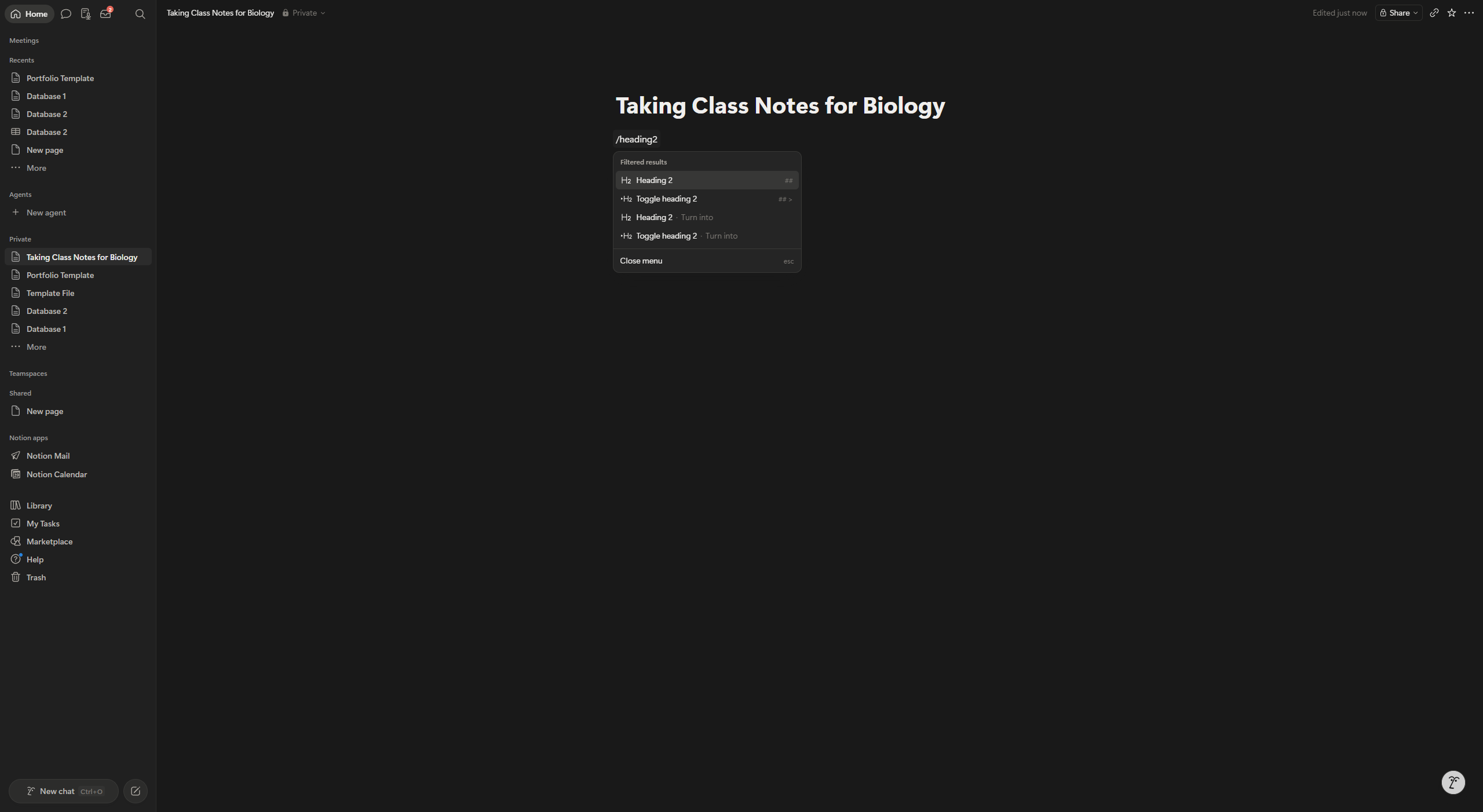 How to Take Class Notes in Notion