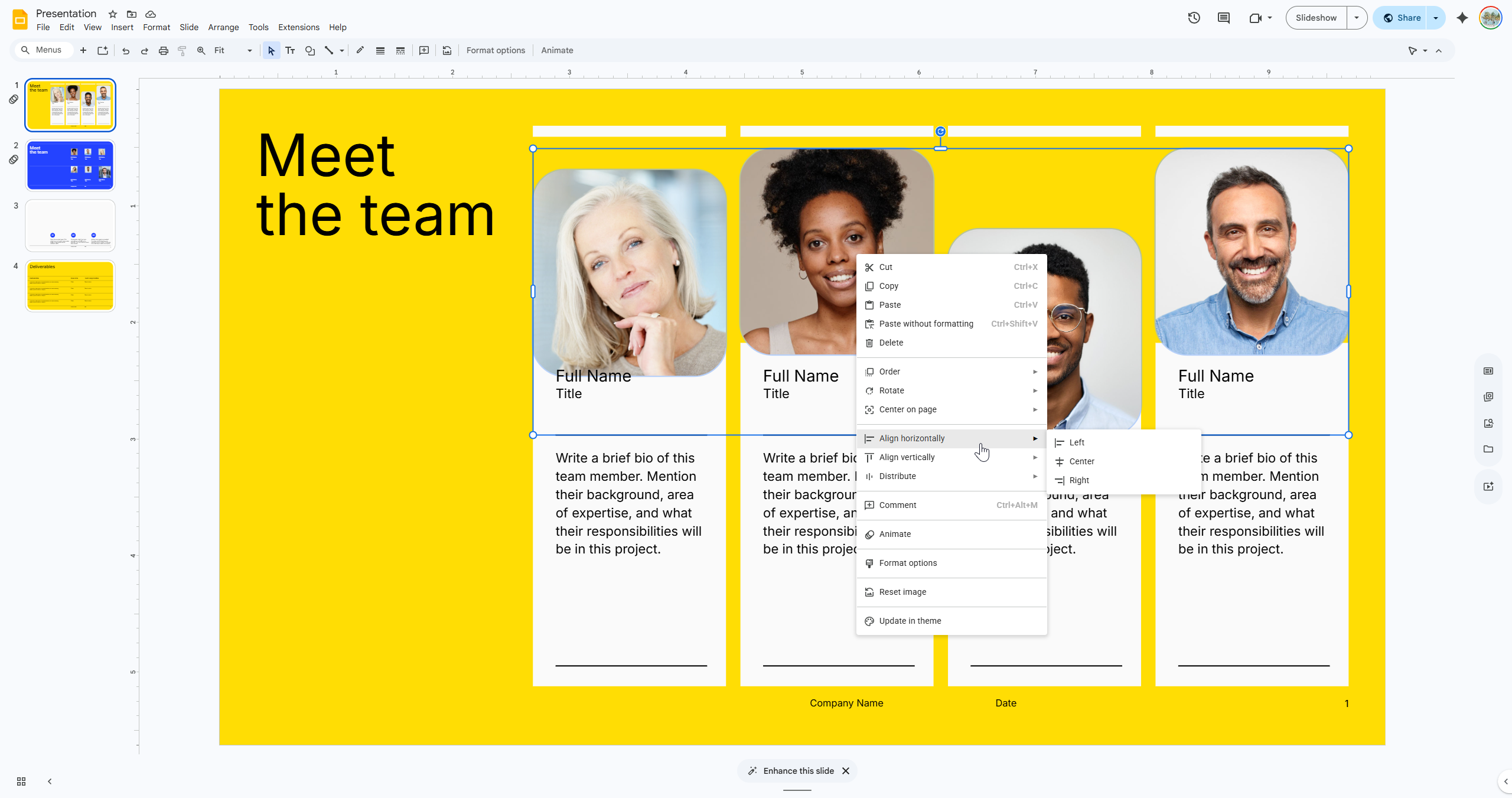 How to Align Images in Google Slides