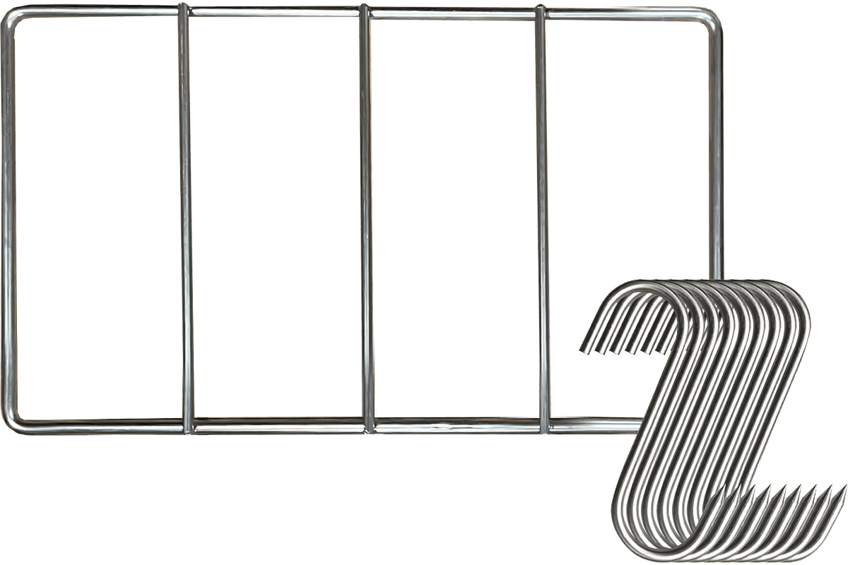 20 x 30cm Biltong Rack & Hook Bundle