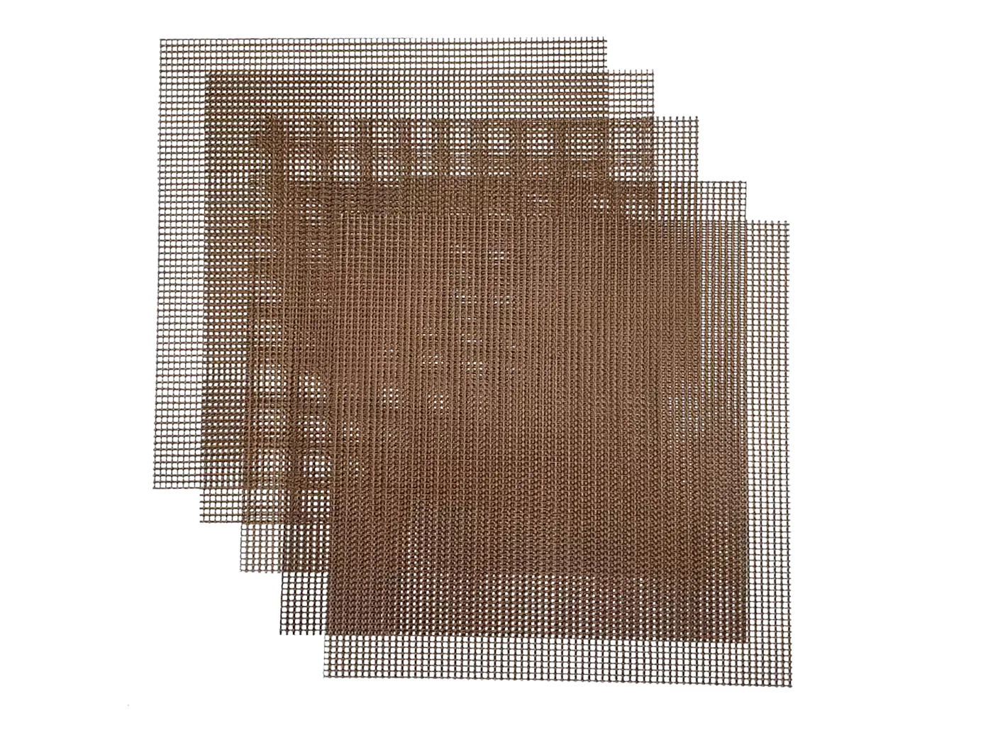Pack of 10 non-stick teflon mesh mats sized 40 x 40 cm for use with commercial food dehydrator trays