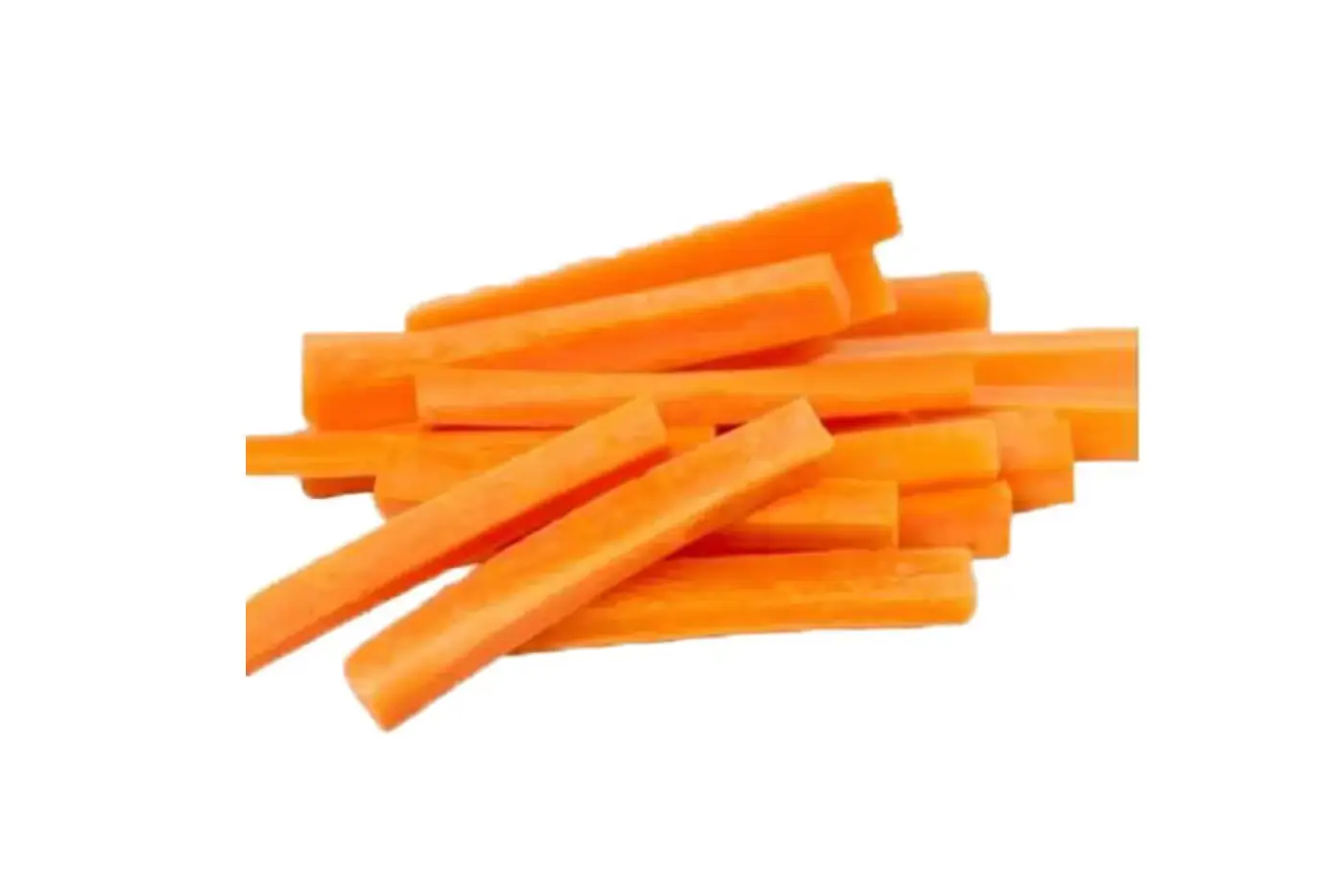 BenchFoods carrot julienne sticks prepared with 5/32 x 5/32 inch (4 x 4 mm) julienne blade