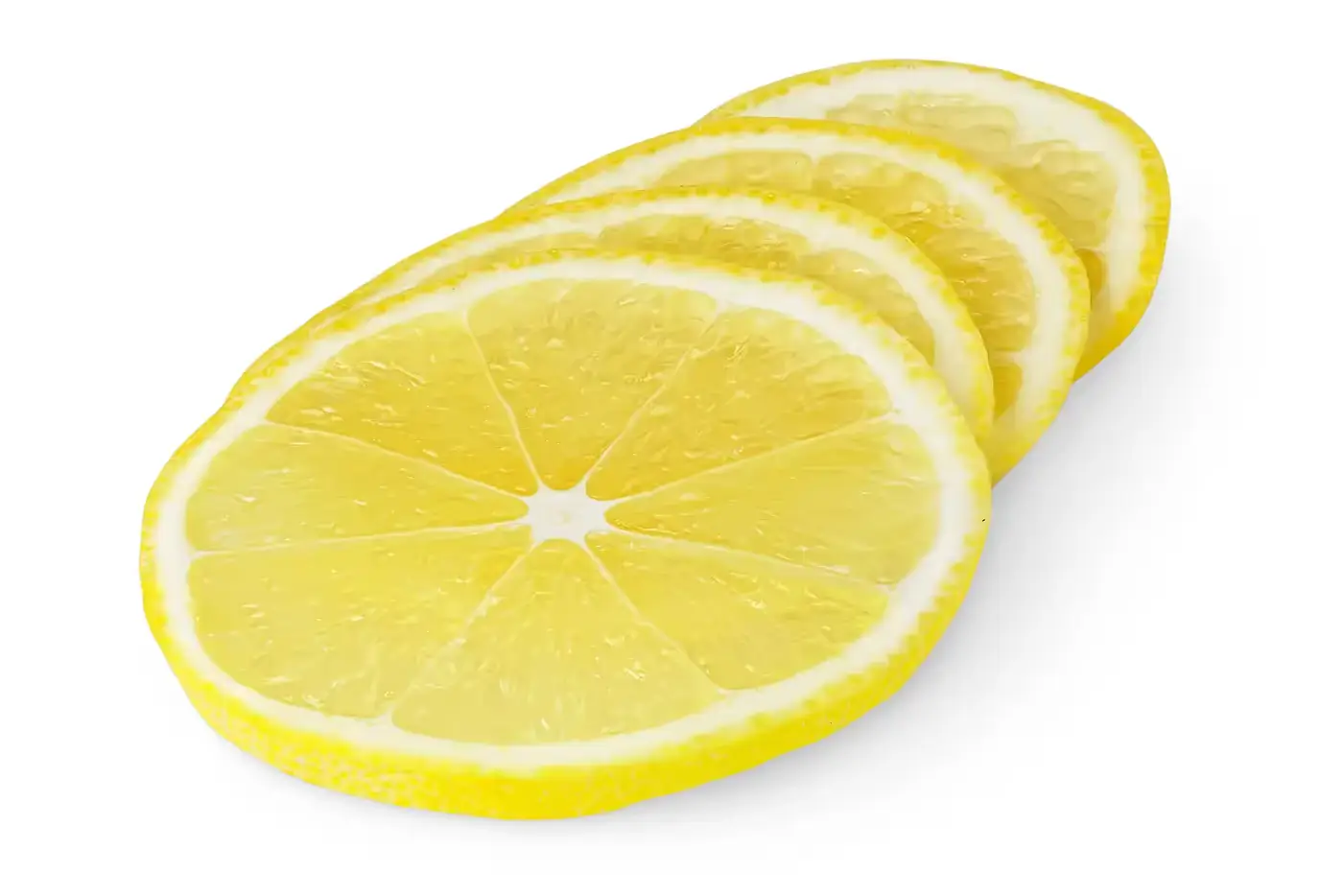 BenchFoods 3 mm slicer blade (1/8 inch) shown slicing fresh lemon into thin even citrus rounds
