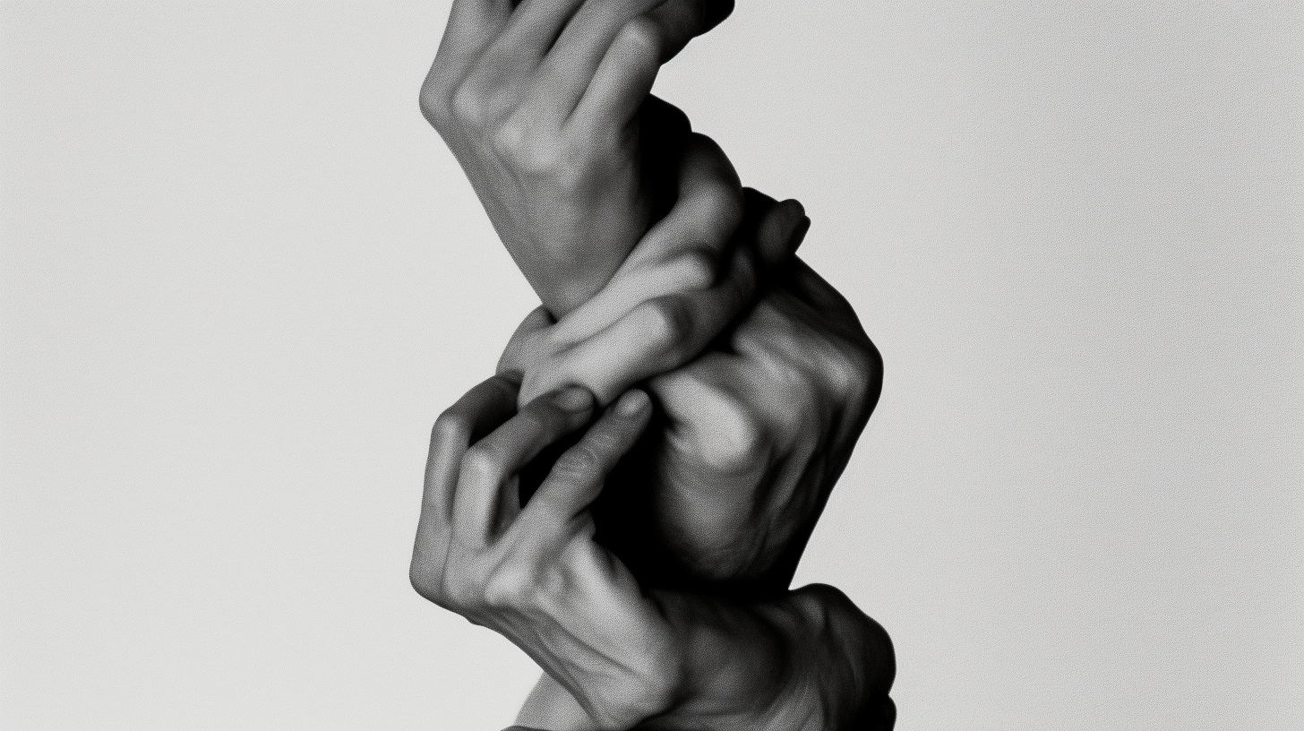 Sculptures 02 By Dr.Banner  showing a black on white impossibly human structure