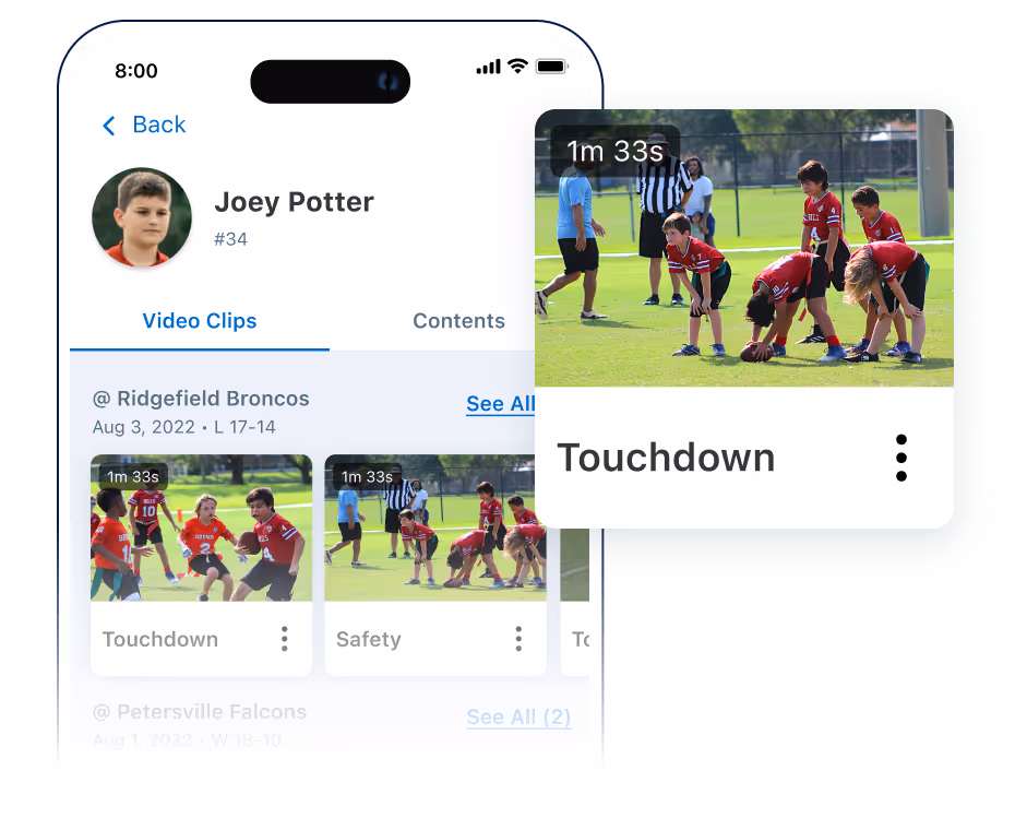 flag football automatic highlight clips