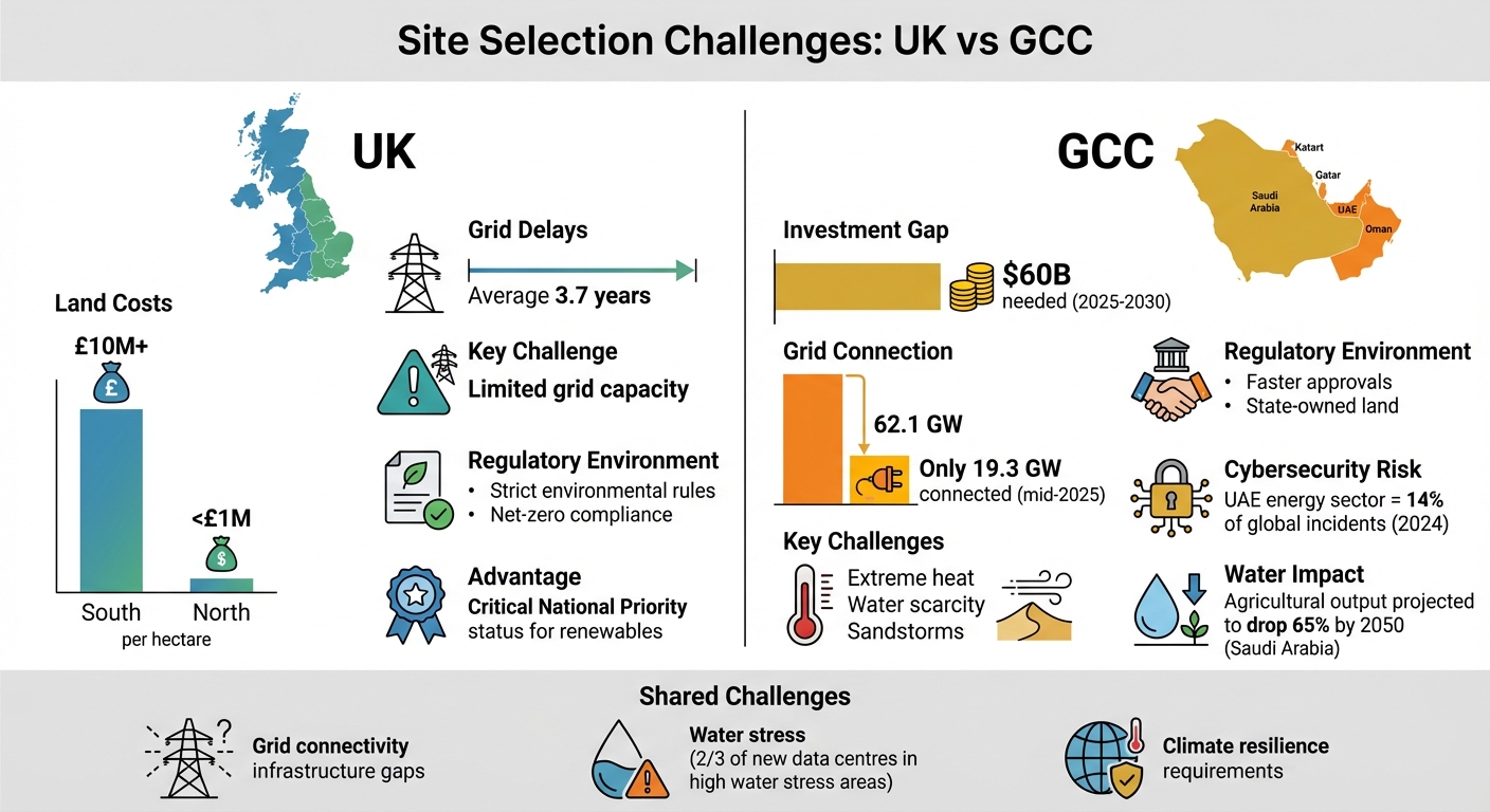 UK vs GCC Energy Site Selection: Key Challenges and Statistics