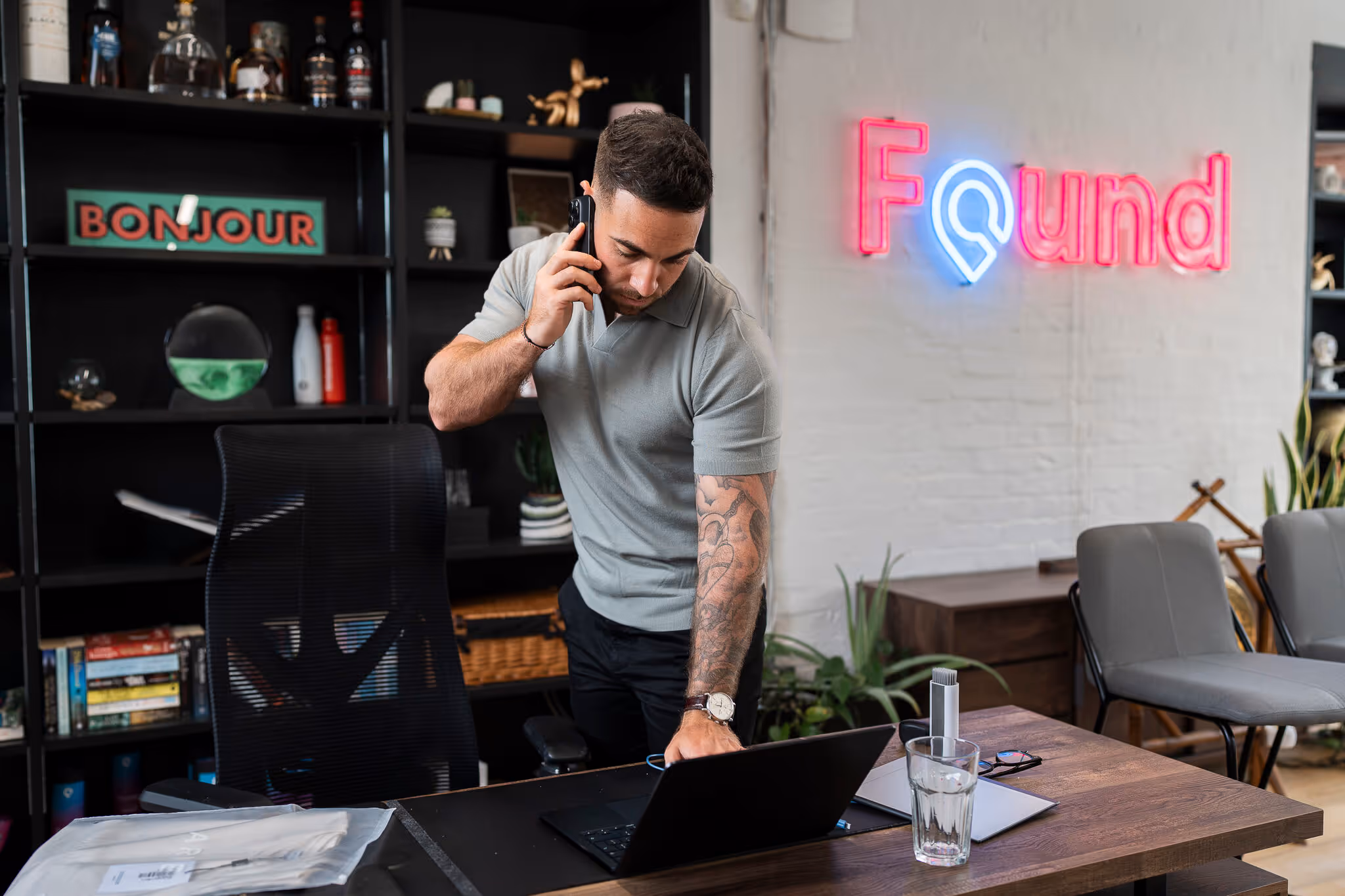 Isaac Tonkin in the Found London office