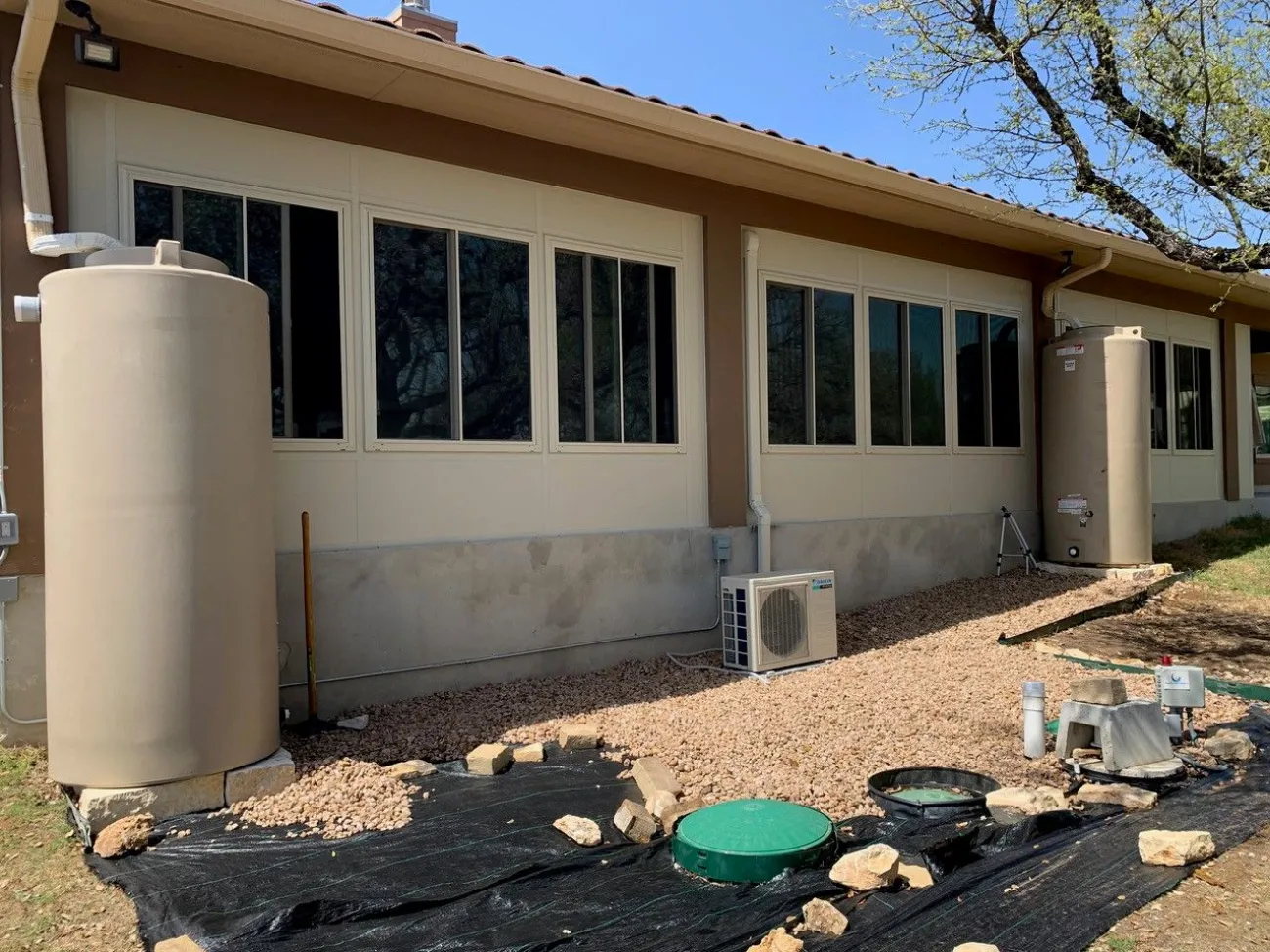 patio before project completion