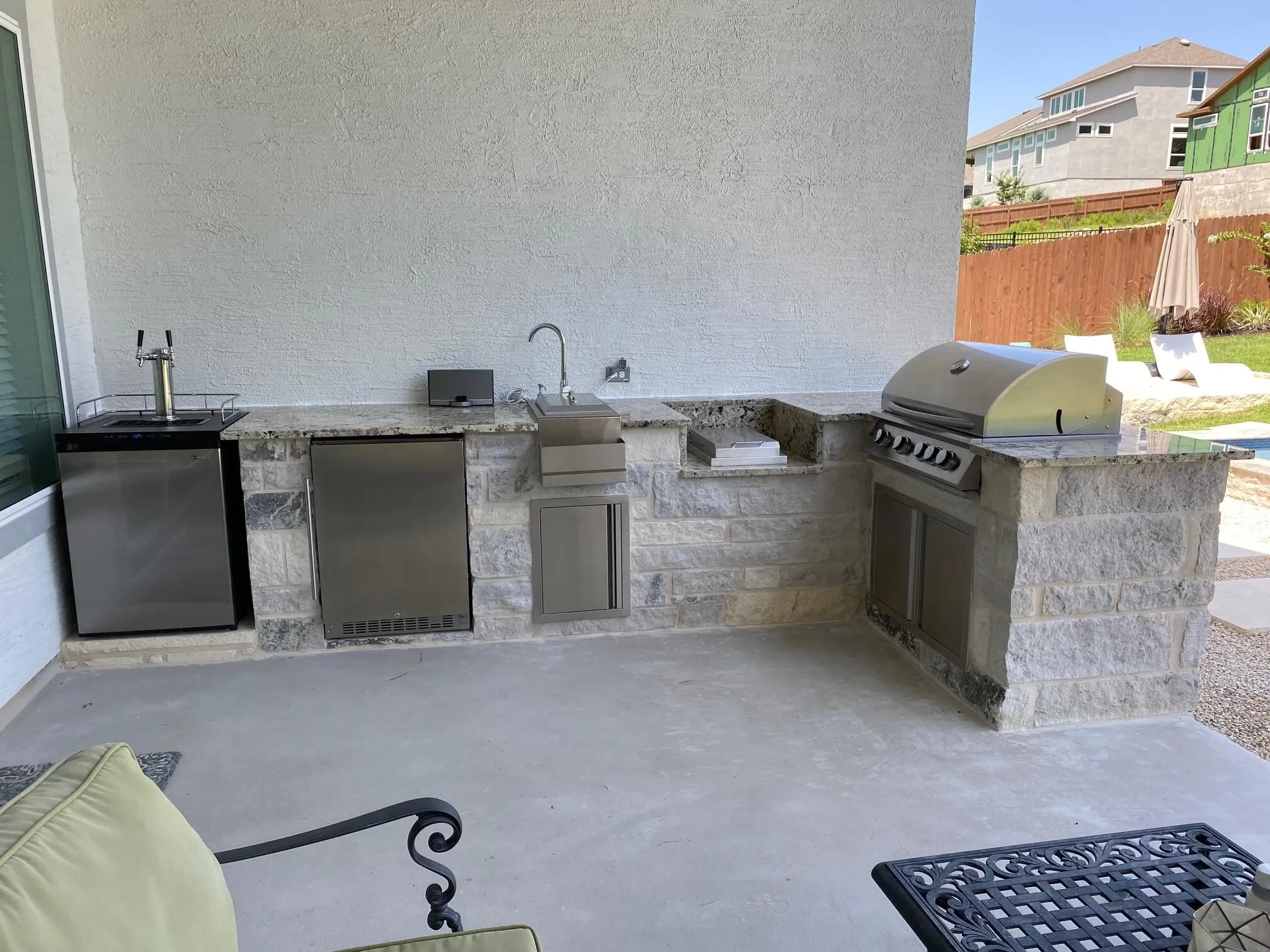 outdoor kitchen installation in tobin hill texas