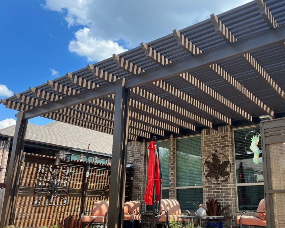 Pergola over San Antonio backyard patio.