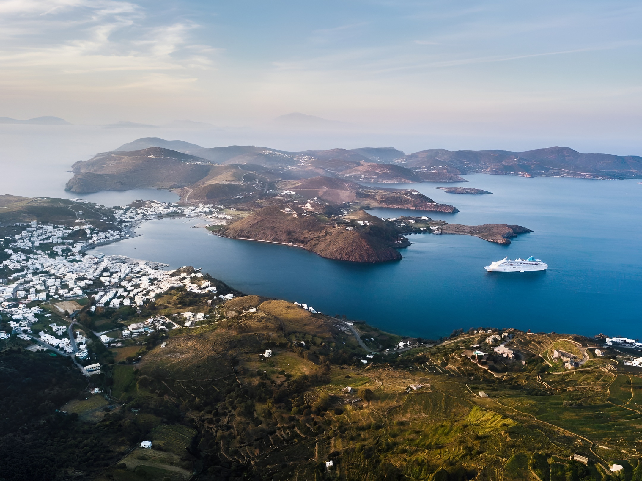 Patmos bay, third day of our charter itinerary