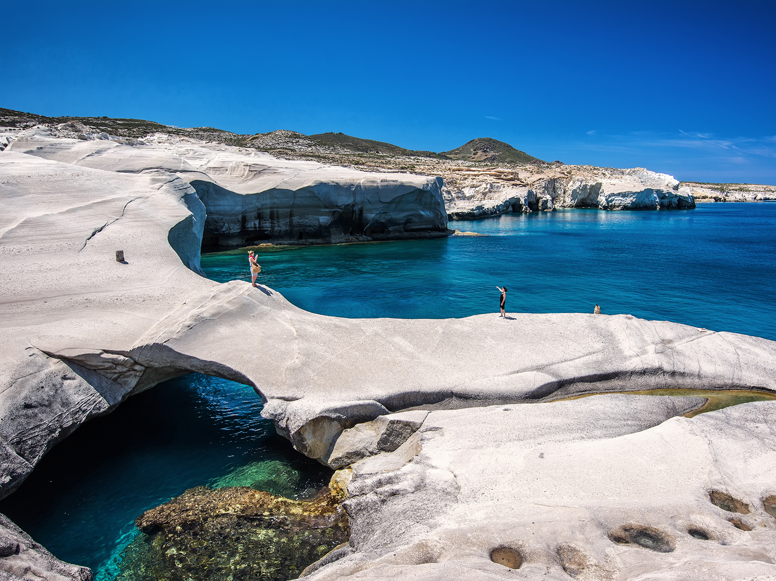 Pristine water of Milos, 7th and last day of our itinerary