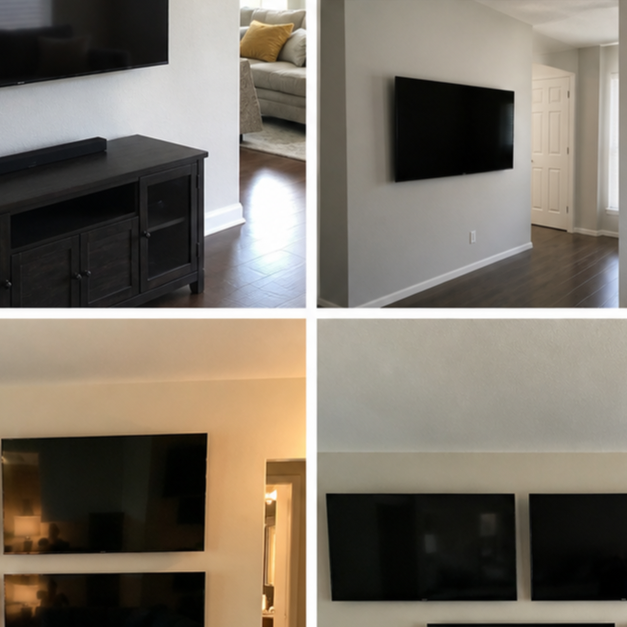 Low profile TV mounting setup for an Atascocita CTV installation request