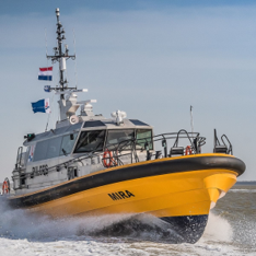 Picture of a real life ship on the sea, to demonstrate the difference between sea trials and the simulator.