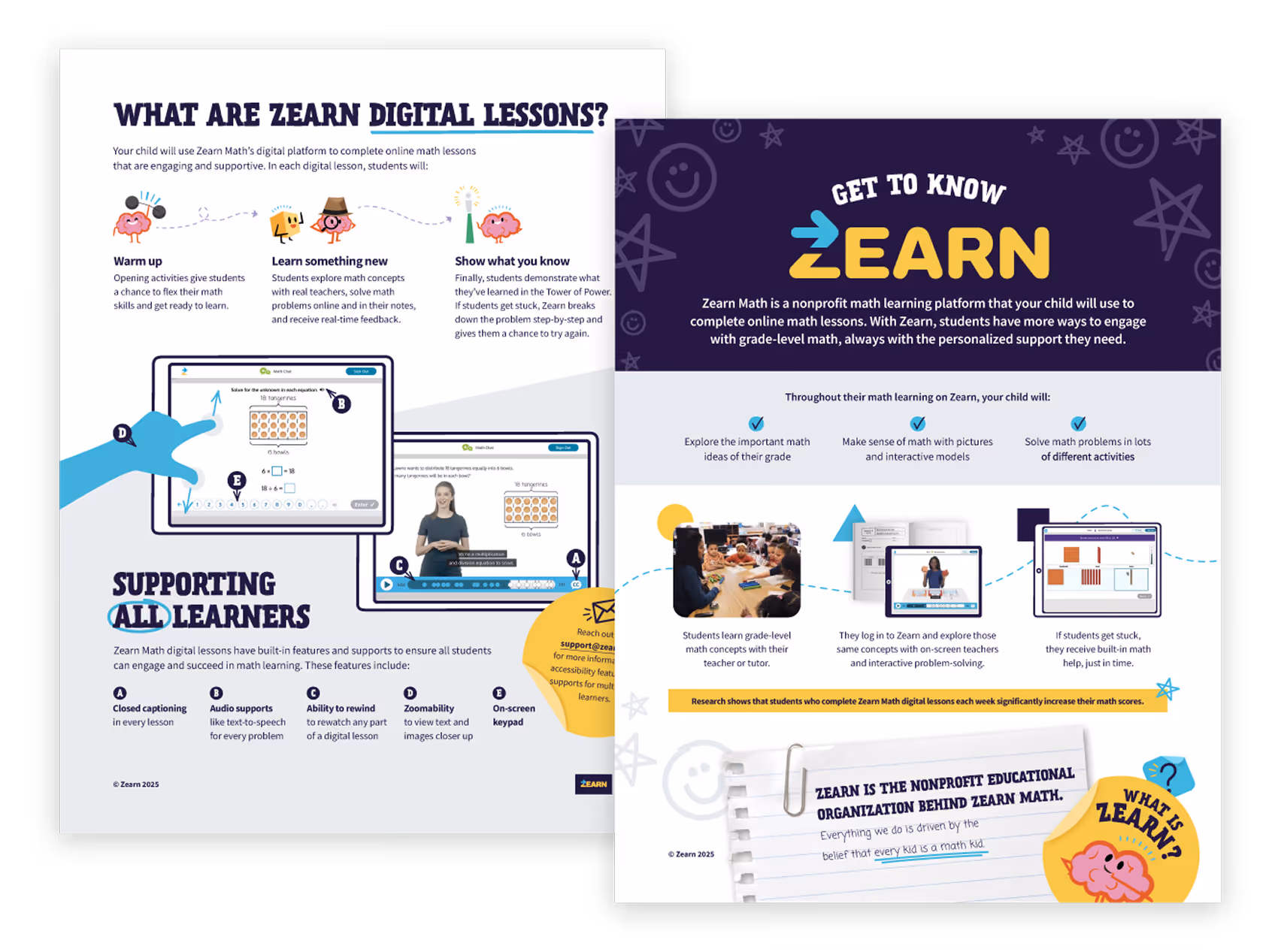 Zearn digital lessons engage students with math via warm-ups, new concepts, and problem-solving support online.