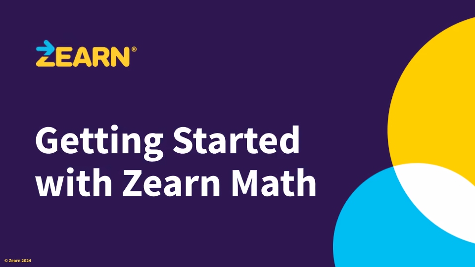 Zearn Math School Accounts on-demand orientation training webinar recording