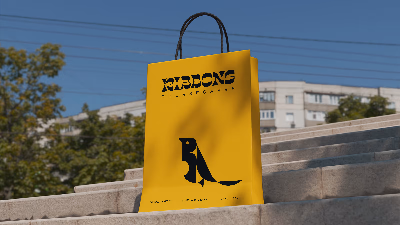 Ribbons shopping bag