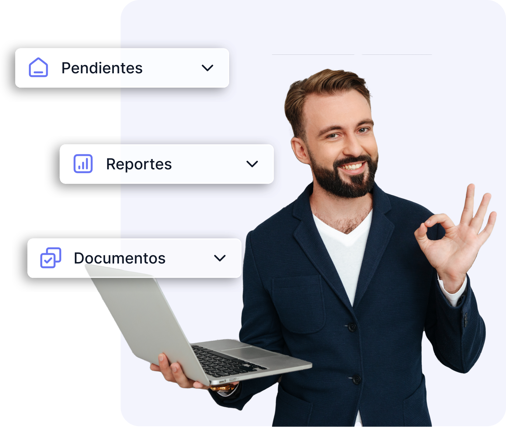 Un cliente feliz por usar la aplicación de Konta y haber hecho sus declaraciones
