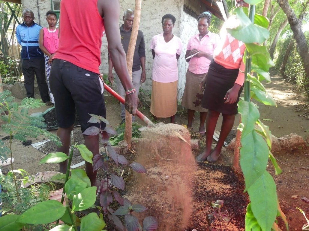Locals with trees and plants