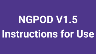 Mode d'emploi NGPOD V1.5