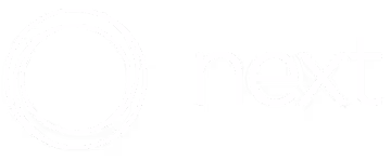 Next.js logo with two concentric circles followed by the word 'next' in lowercase.
