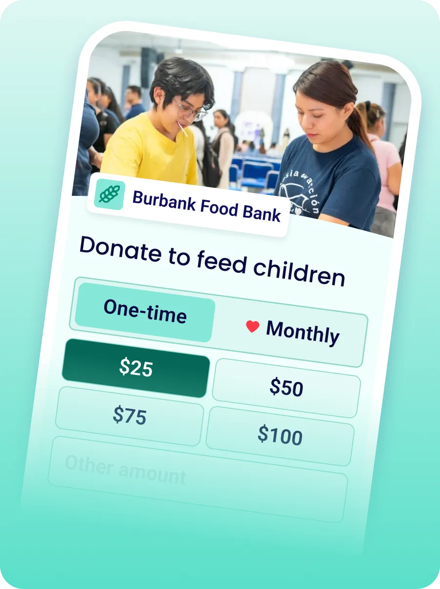Donation to feed children