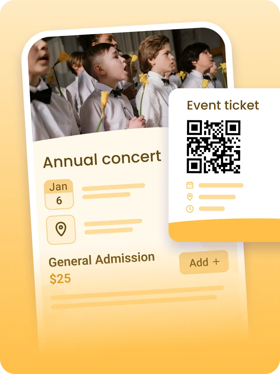 Annual concert event ticket