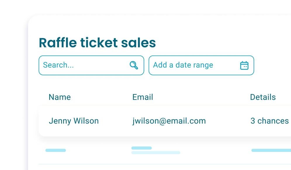 Gestion simplifiée de la tombola