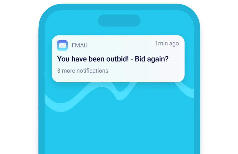 Notifications instantanées de surenchère 