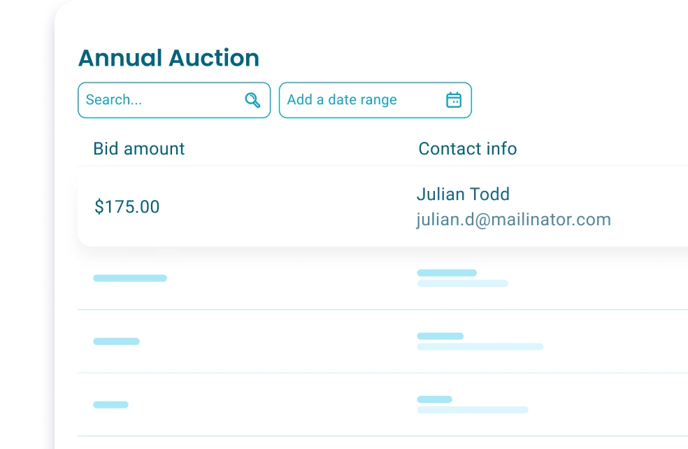 Real-time bidder tracking