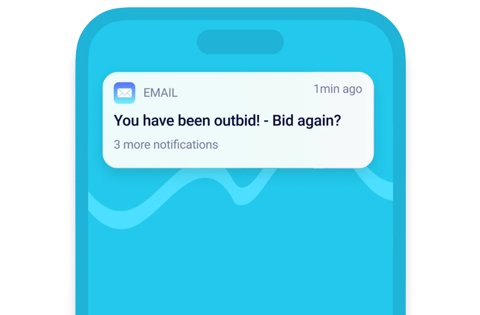 Instant outbid notifications 