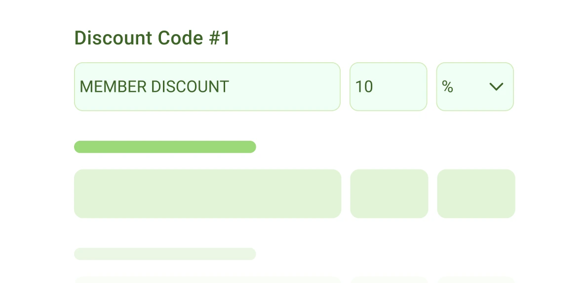 Discount codes