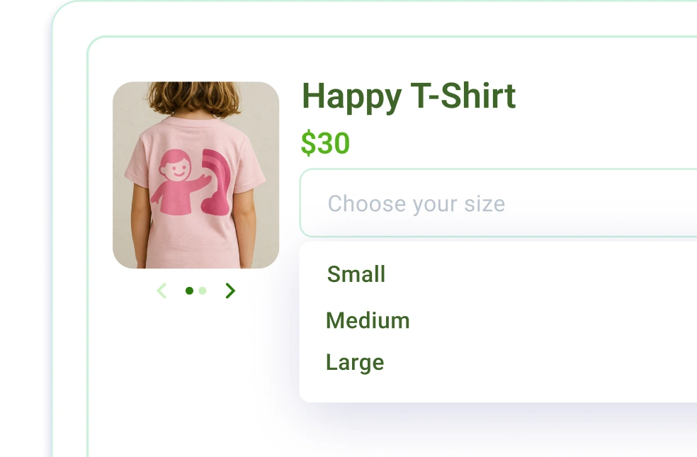 Flexible item options 