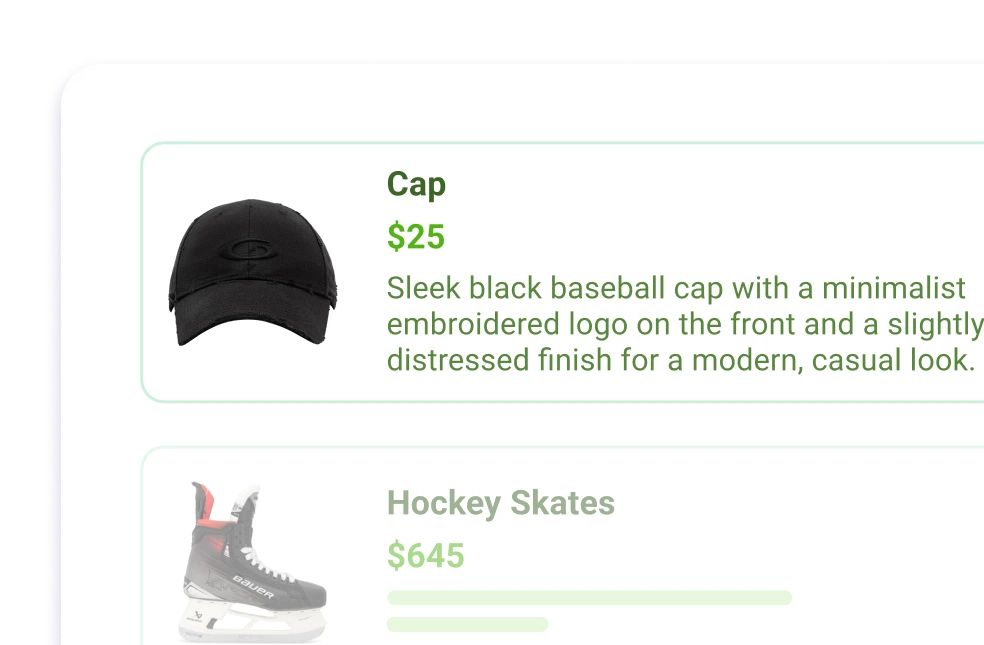 Unlimited shopping items